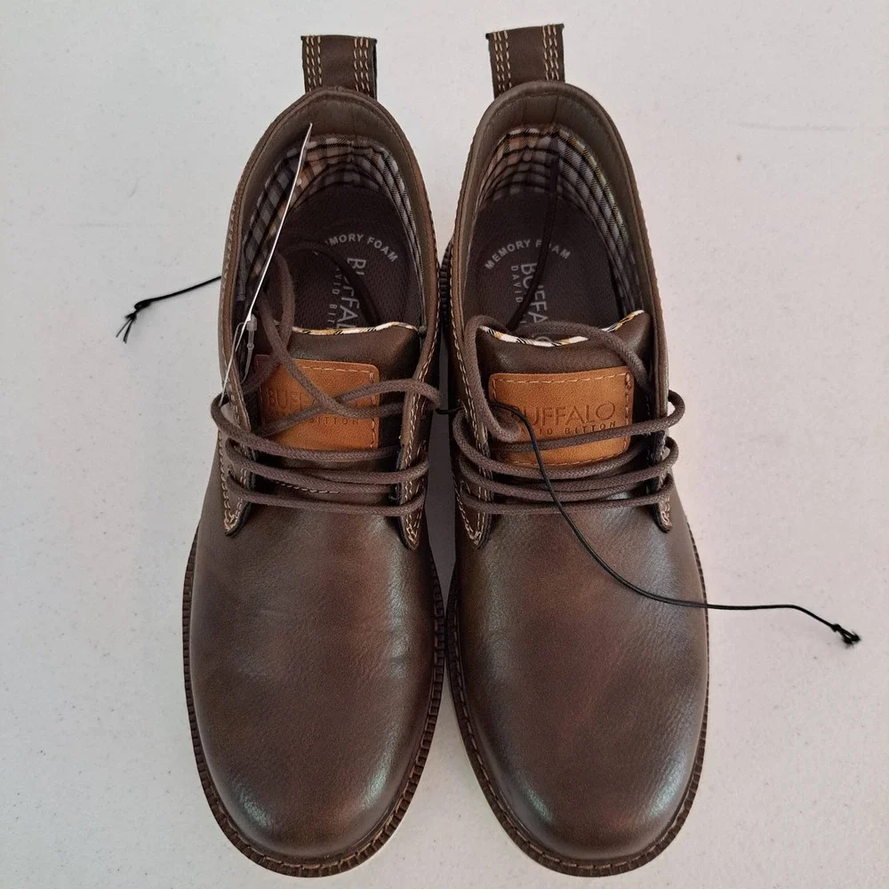 Buffalo Metcalf Chukka Boots Mens 8 Brown New Memory Foam Wedge Sole 1243-609